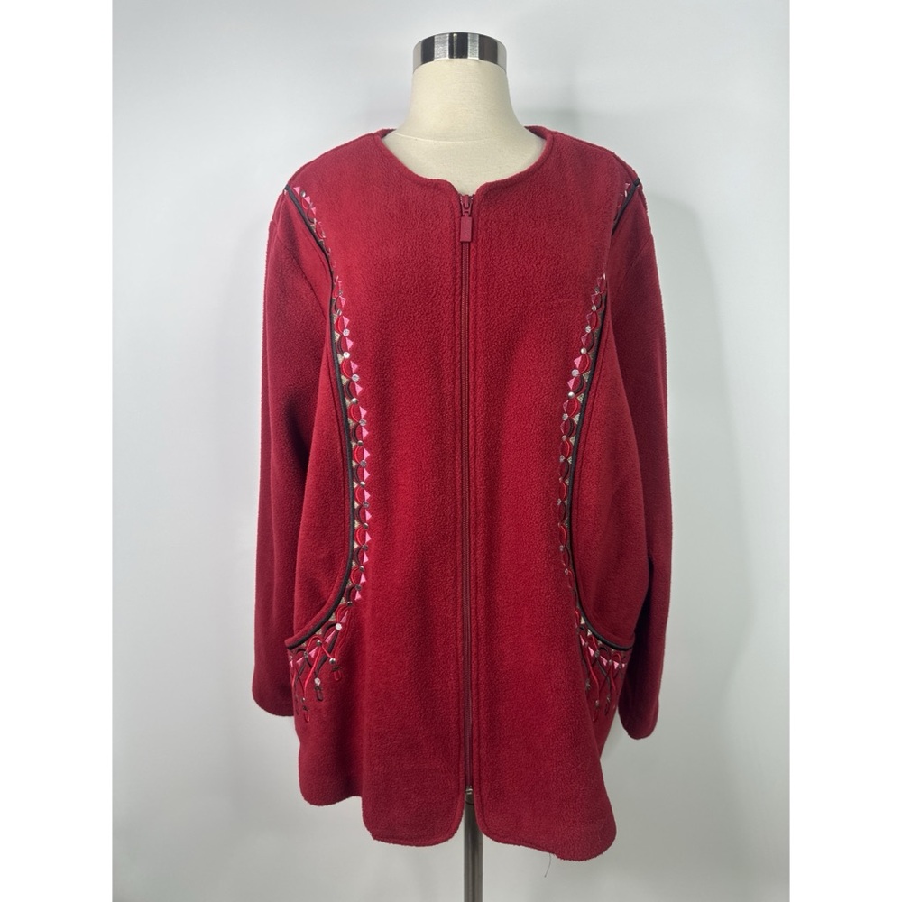 Bob Mackie Zip-Up Embroidered Jacket